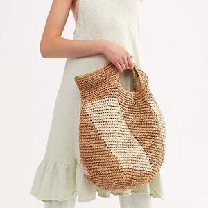 Free People Sunrise Straw Top Handle Tote